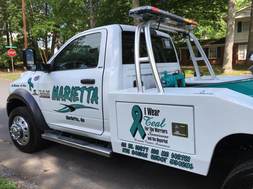 ovarian cancer truck | Marietta Wrecker