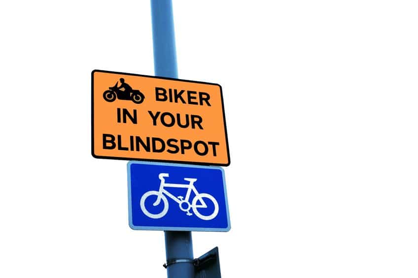 | Marietta Wrecker Biker in Your Blindspot Sign | Marietta Wrecker Service