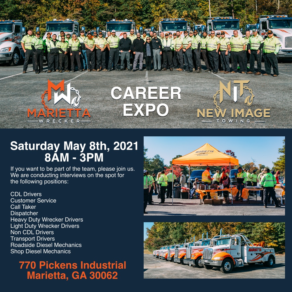 Marietta Wrecker Service and New Image Towing to Host Career Expo May 8